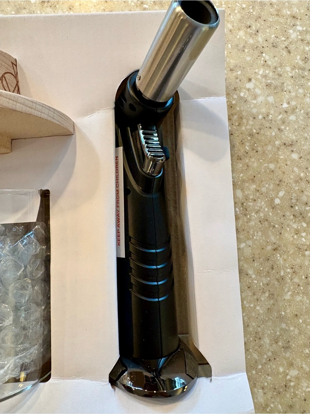 NIB Alchemi Single Serve Smoked Cocktail Kit Torch Glass Wood Smoker Set - Picture 4 of 9